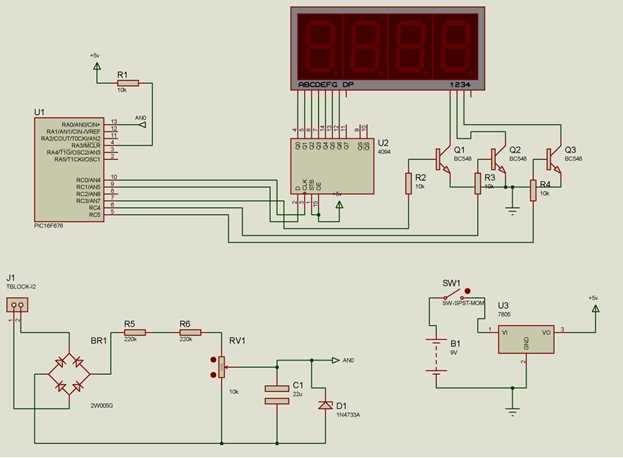 How To Build An AC Digital Voltmeter Circuit Complete Diagram And